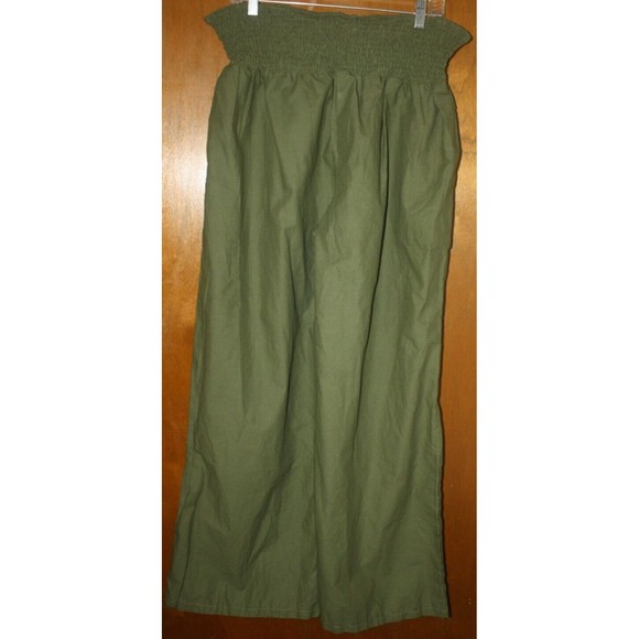 TheMogan High Rise Smocked Elastic Waistband Pull Up Wide Leg Lounge Pants Sz 3X - Picture 6 of 11